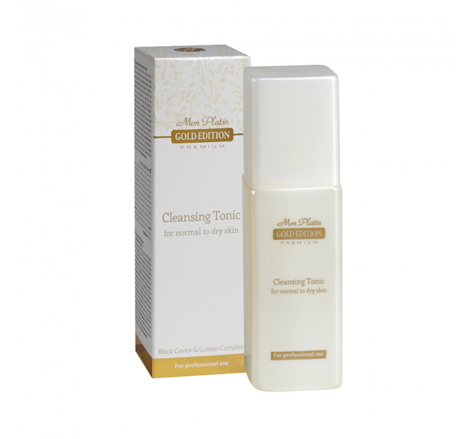 Лосьон для лица с экстрактом черной икры и золотом Mon Platin Gold Edition Premium Cleansing Tonic for normal to dry skin